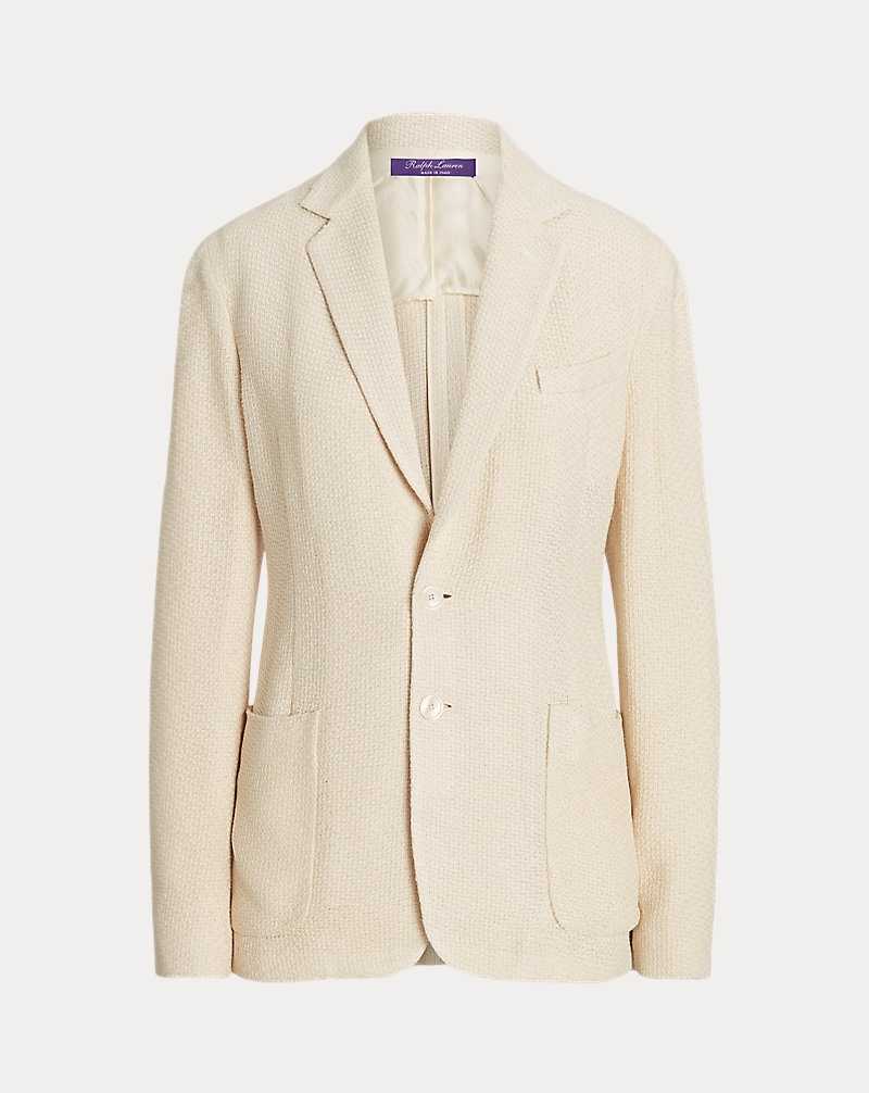 Blazers Ralph Lauren Hailey Basket-Weave Mujer Butter | XFWGKZP-80 - vista 2