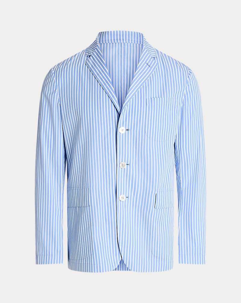Blazers Ralph Lauren Hand-Tailored Striped Poplin Hombre Blue/White | RSWXDJU-97 - vista 2