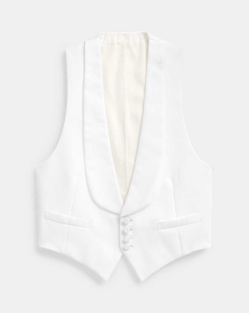 Blazers Ralph Lauren Handmade Pique Waistcoat Hombre Blancos | KDOTHIV-37 - vista 2