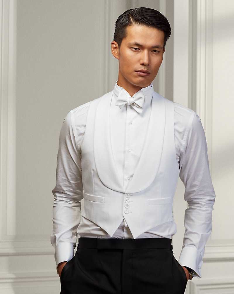 Blazers Ralph Lauren Handmade Pique Waistcoat Hombre Blancos | KDOTHIV-37 - vista 3