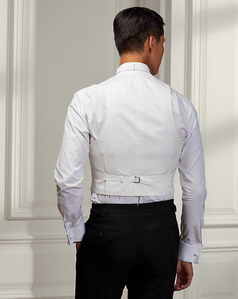 Blazers Ralph Lauren Handmade Pique Waistcoat Hombre Blancos | KDOTHIV-37 - vista 4