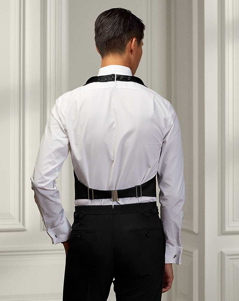 Blazers Ralph Lauren Handmade Silk Satin Waistcoat Hombre Negros | JFCVUYE-71 - vista 4