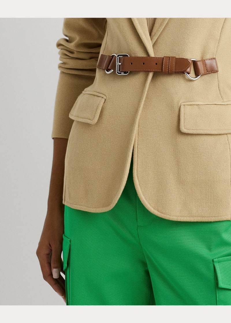 Blazers Hebilla-Trim Algodon-Blend Mujer Marrom | PMAV69730 - vista 2