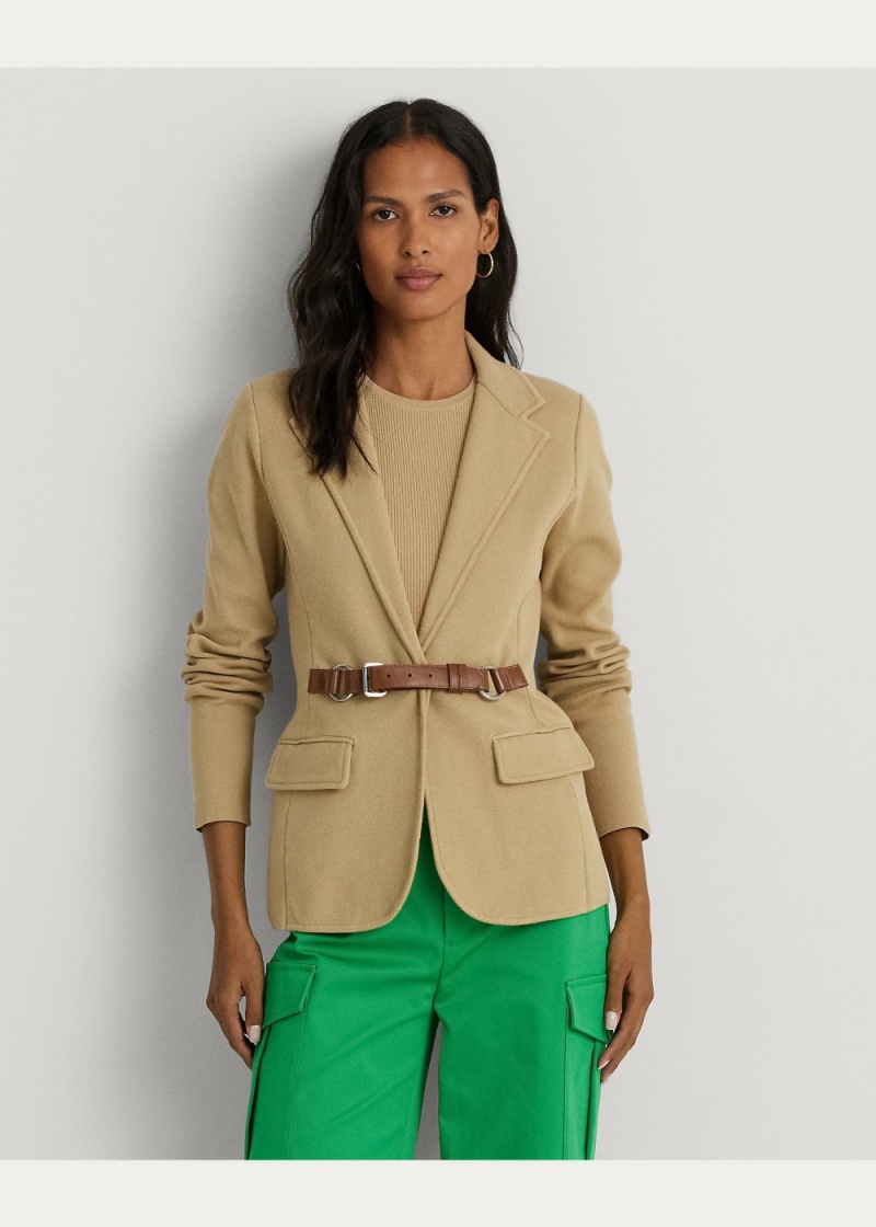 Blazers Hebilla-Trim Algodon-Blend Mujer Marrom | PMAV69730 - vista 3
