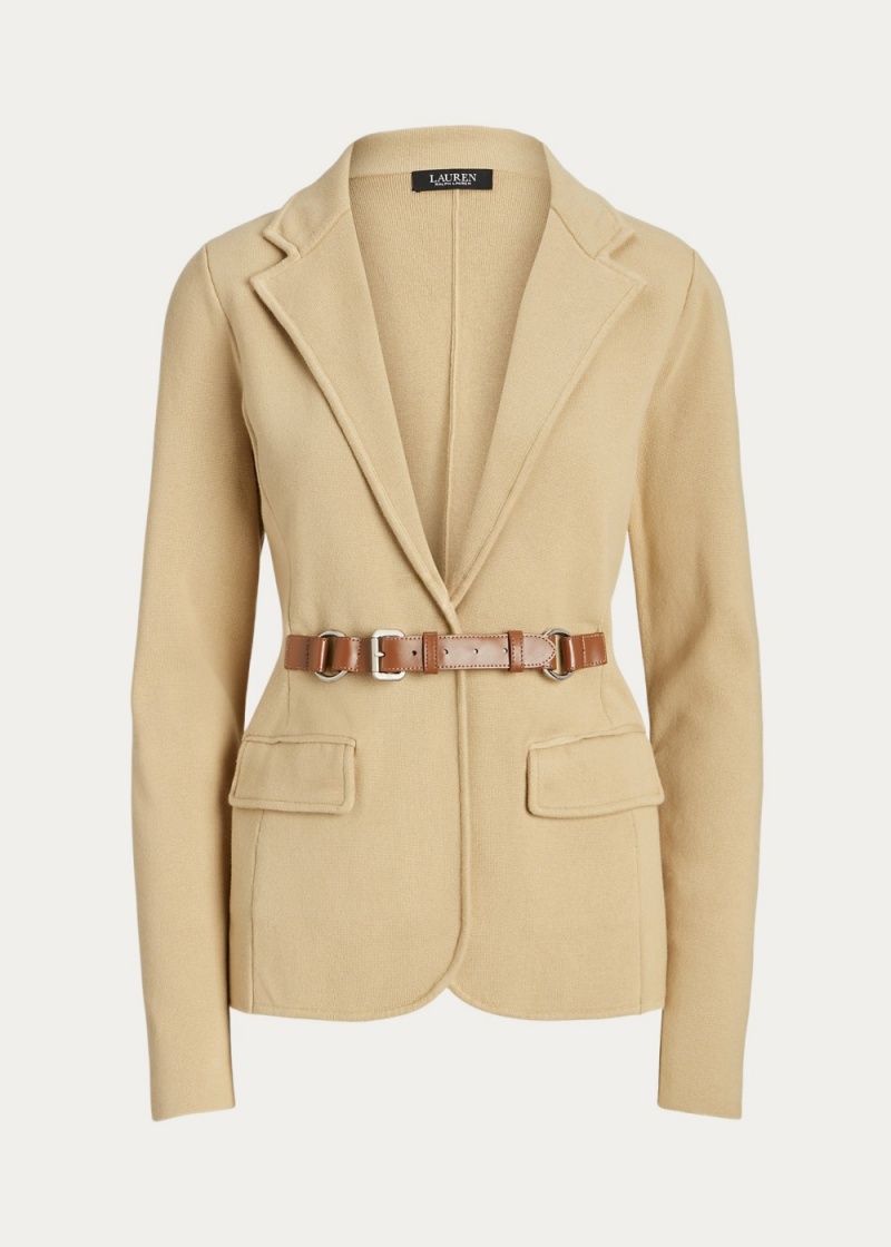 Blazers Hebilla-Trim Algodon-Blend Mujer Marrom | PMAV69730 - vista 4