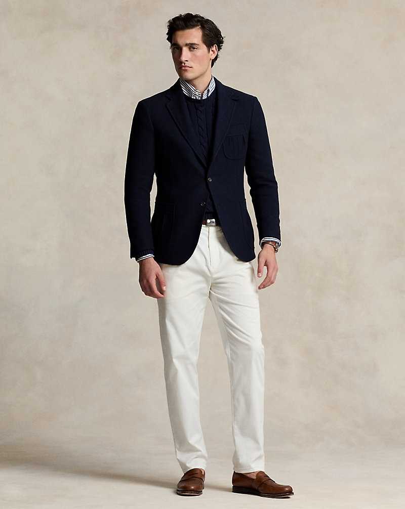 Blazers Ralph Lauren Herringbone Cotton-Blend Sport Hombre Azul Marino | JDMYNEF-09 - vista 3