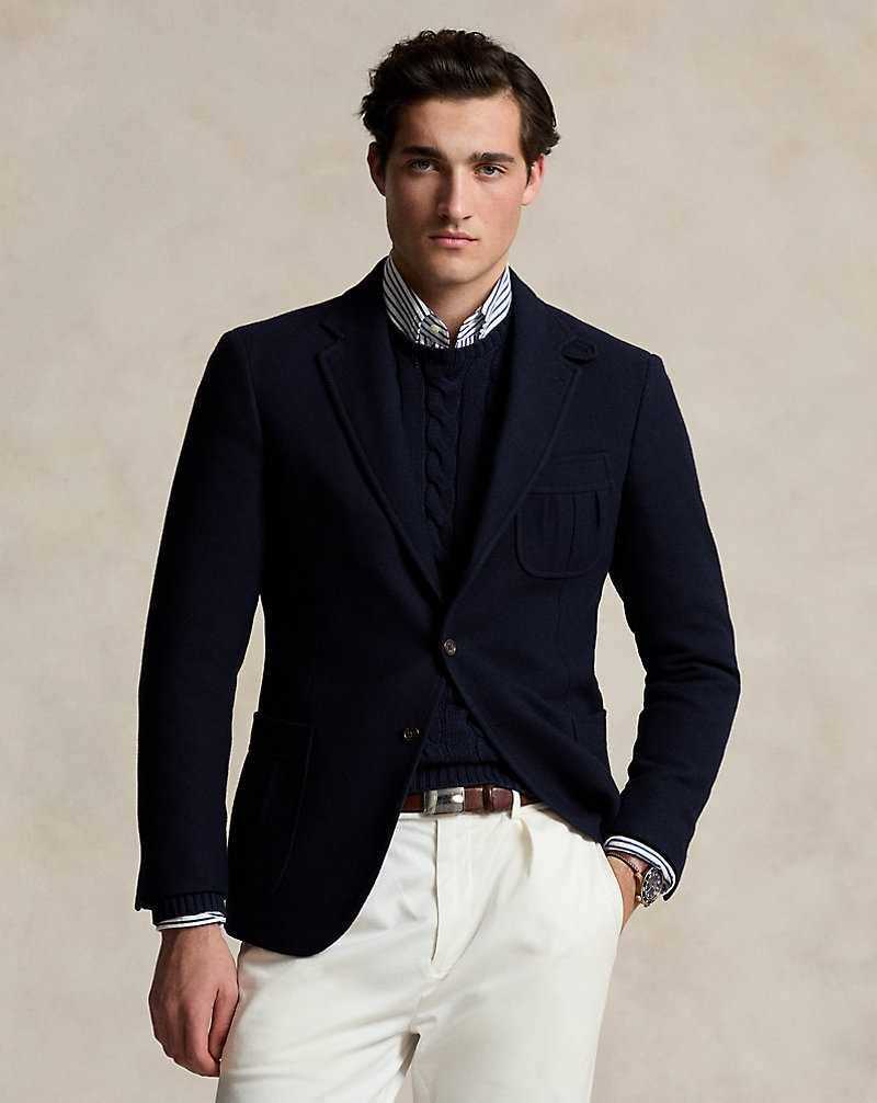 Blazers Ralph Lauren Herringbone Cotton-Blend Sport Hombre Azul Marino | JDMYNEF-09 - vista 1