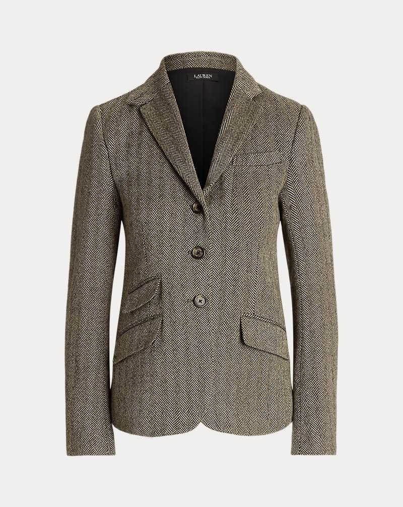 Blazers Ralph Lauren Herringbone Tweed Mujer Black/Cream | FZSUHPE-93 - vista 2