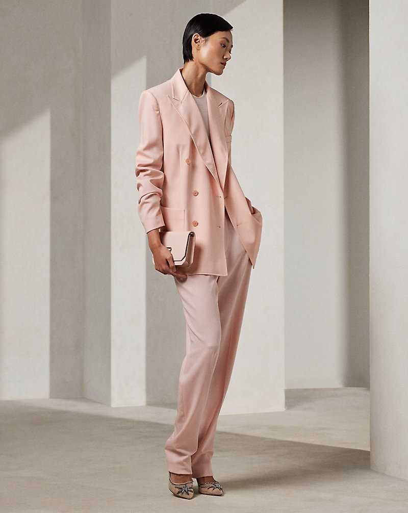Blazers Ralph Lauren Kayleen Wool Trench Mujer Blush | RPHCWAV-74 - vista 3