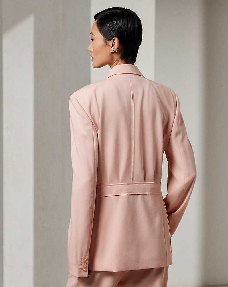 Blazers Ralph Lauren Kayleen Wool Trench Mujer Blush | RPHCWAV-74 - vista 4