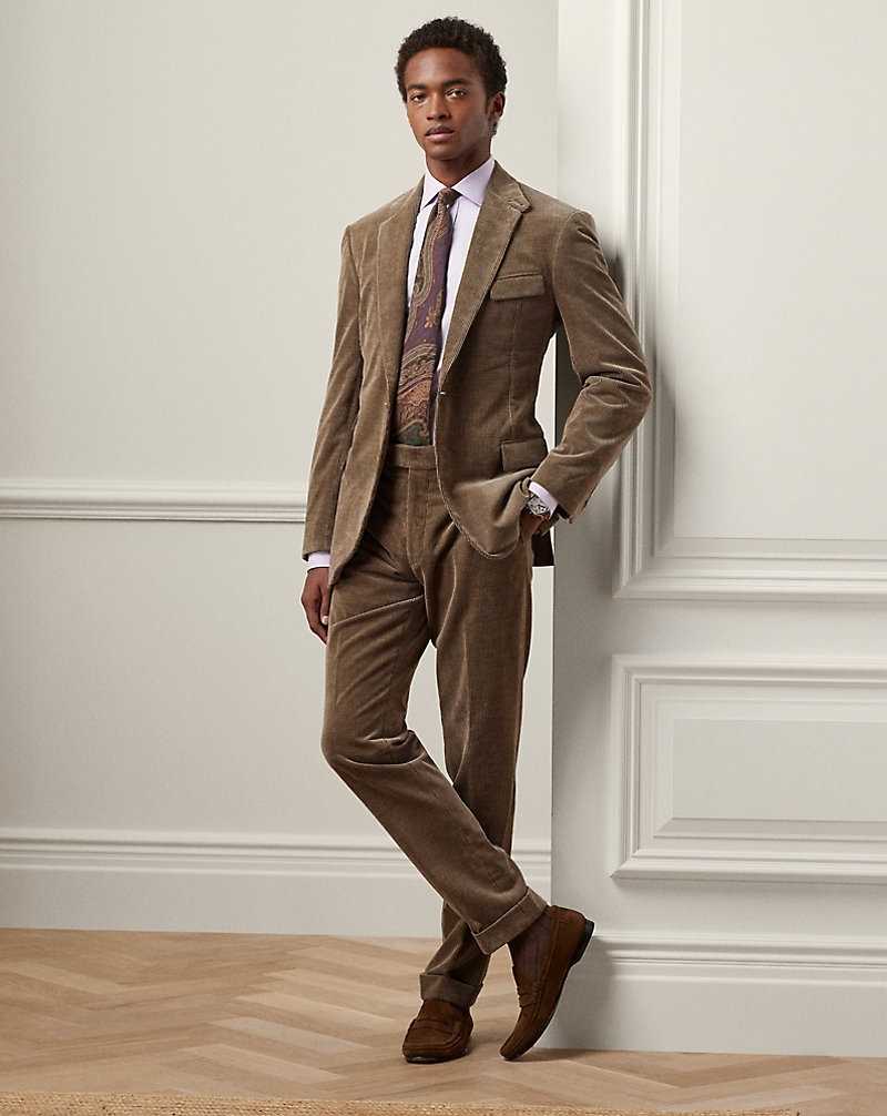 Blazers Ralph Lauren Kent Hand-Tailored Corduroy Hombre Taupe Heather | JEXILWY-12 - vista 3