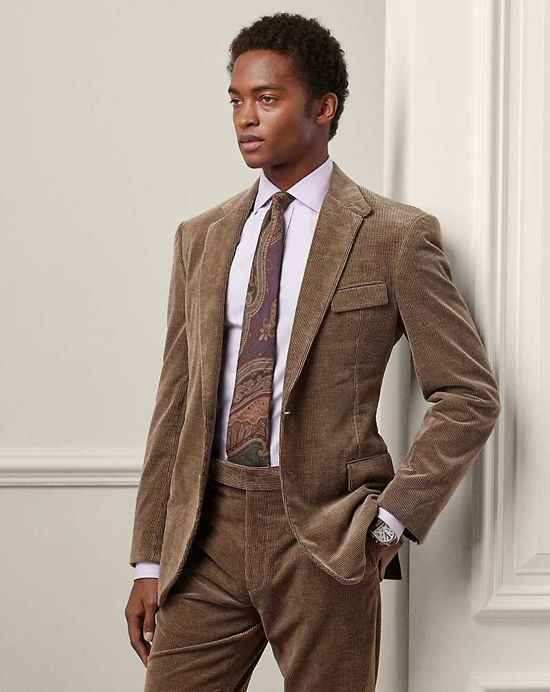 Blazers Ralph Lauren Kent Hand-Tailored Corduroy Hombre Taupe Heather | JEXILWY-12 - vista 1