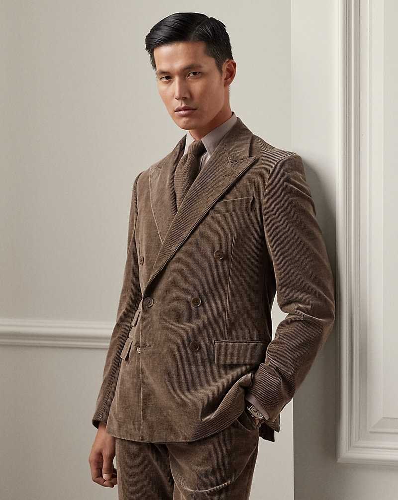 Blazers Ralph Lauren Kent Hand-Tailored Corduroy Hombre Azules | VNPQOIC-06 - vista 1