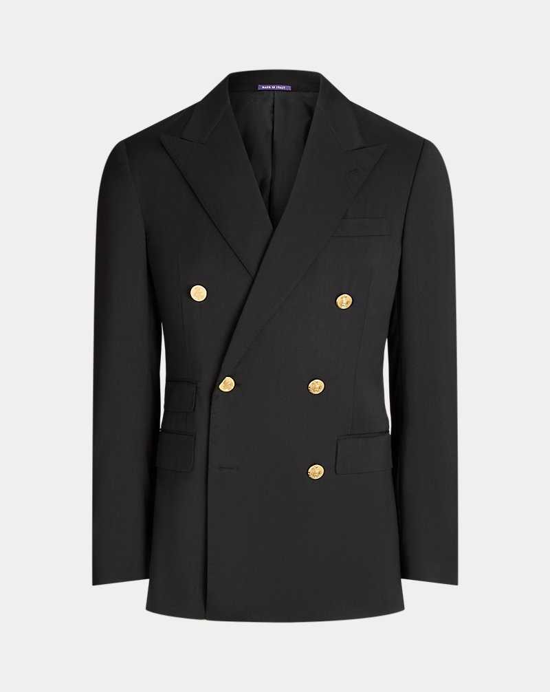 Blazers Ralph Lauren Kent Hand-Tailored Herringbone Hombre Negros | PYVAGRS-08 - vista 2