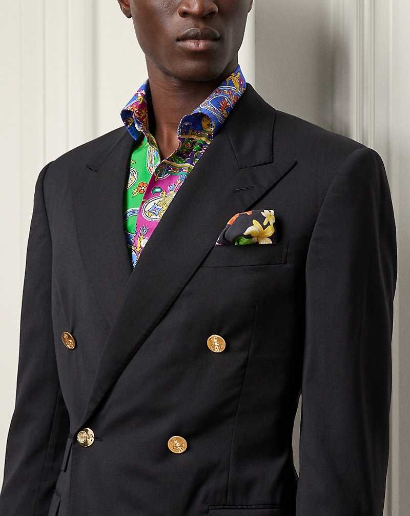Blazers Ralph Lauren Kent Hand-Tailored Herringbone Hombre Negros | PYVAGRS-08 - vista 5
