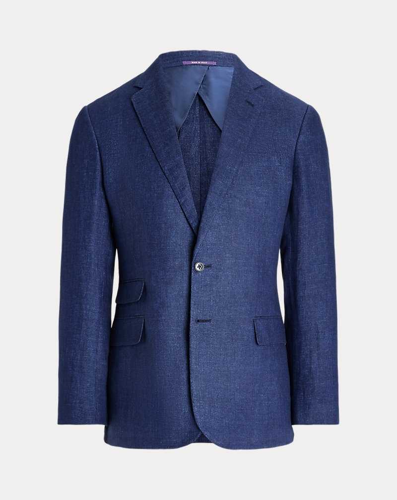 Blazers Ralph Lauren Kent Hand-Tailored Linen Dobby Hombre Azul Marino | THRYUSC-40 - vista 2