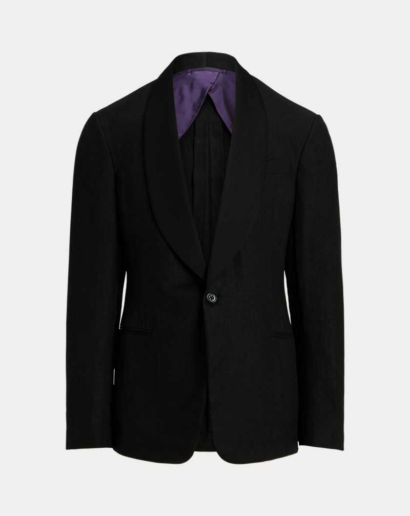 Blazers Ralph Lauren Kent Hand-Tailored Linen Tuxedo Hombre Negros | CGKWUEX-67 - vista 2