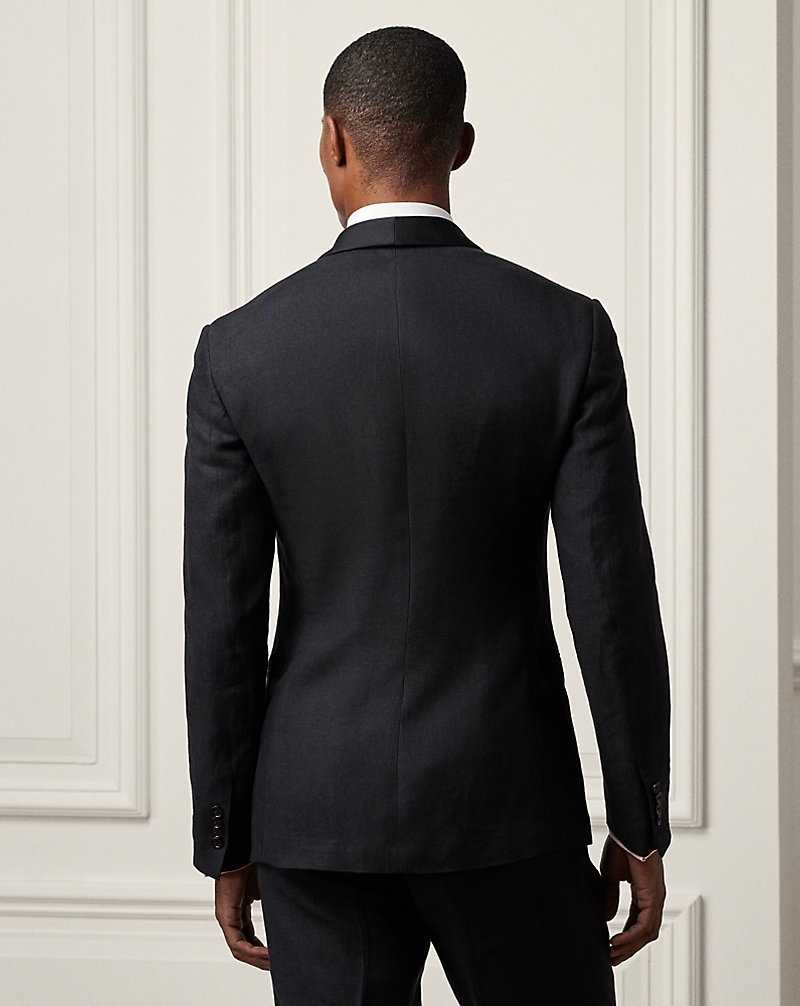 Blazers Ralph Lauren Kent Hand-Tailored Linen Tuxedo Hombre Negros | CGKWUEX-67 - vista 4
