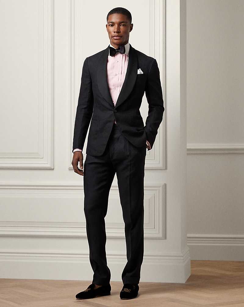 Blazers Ralph Lauren Kent Hand-Tailored Linen Tuxedo Hombre Negros | CGKWUEX-67 - vista 1