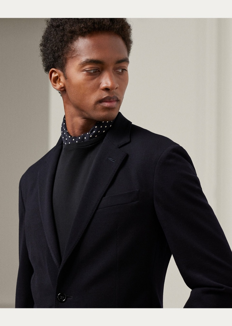 Blazers Kent Hand-Tailored Lana Pique Deporte Hombre Negros | ELXG31407 - vista 2