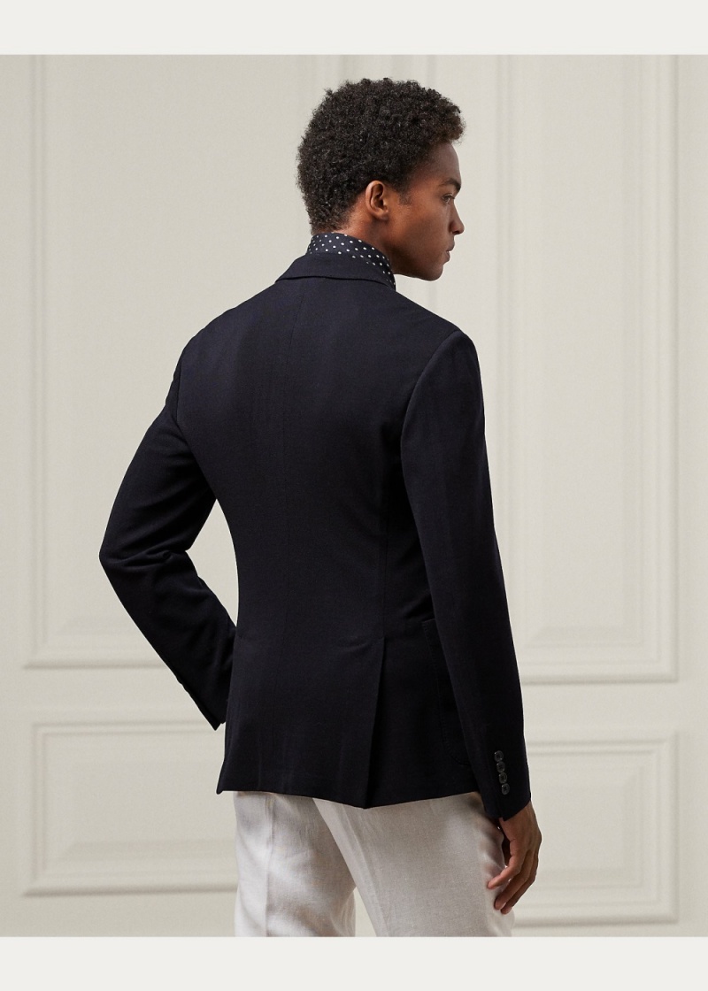 Blazers Kent Hand-Tailored Lana Pique Deporte Hombre Negros | ELXG31407 - vista 4