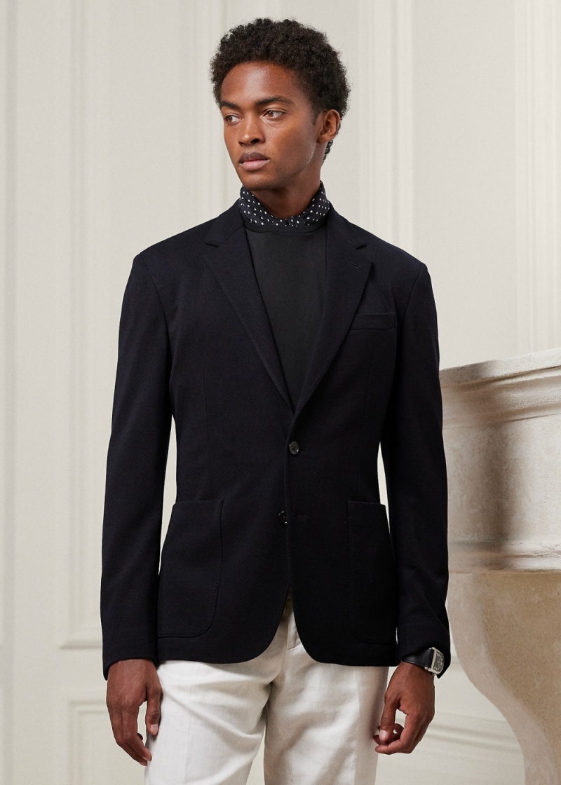 Blazers Kent Hand-Tailored Lana Pique Deporte Hombre Negros | ELXG31407 - vista 1