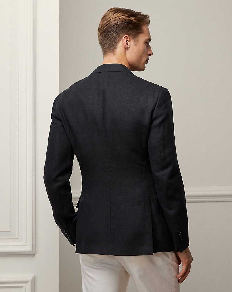 Blazers Ralph Lauren Kent Hand-Tailored Linen Hombre Negros | SQAFGMI-25 - vista 4