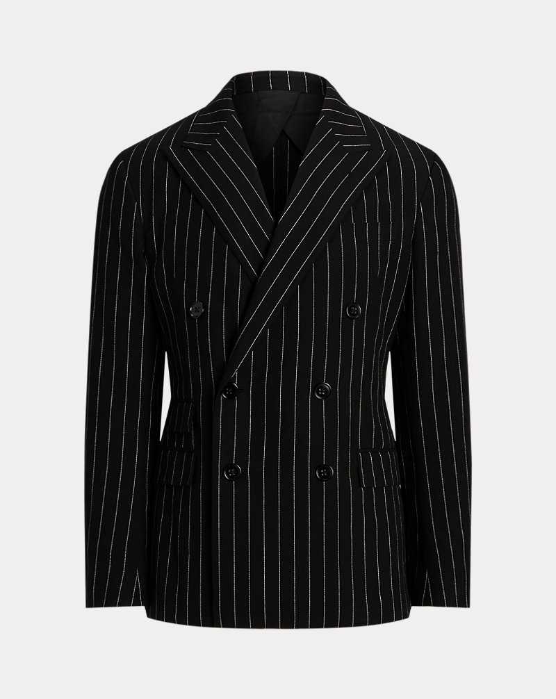 Blazers Ralph Lauren Kent Hand-Tailored Striped Hombre Black/White | DEOVNAU-30 - vista 2