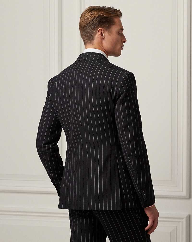Blazers Ralph Lauren Kent Hand-Tailored Striped Hombre Black/White | DEOVNAU-30 - vista 4
