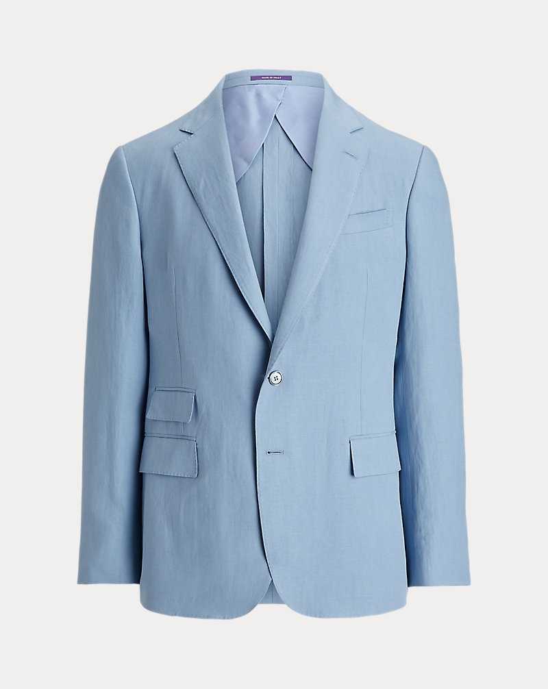 Blazers Ralph Lauren Kent Hand-Tailored Silk-Linen Hombre Azules | NIHTKEJ-90 - vista 2