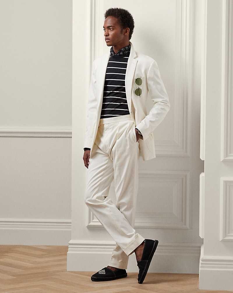 Blazers Ralph Lauren Kent Hand-Tailored Twill Hombre Blancos | RNJECXO-13 - vista 3