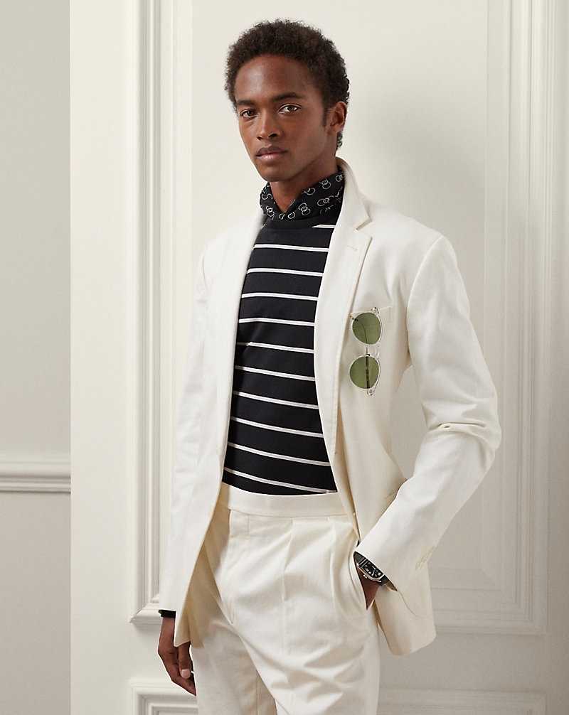 Blazers Ralph Lauren Kent Hand-Tailored Twill Hombre Blancos | RNJECXO-13 - vista 1
