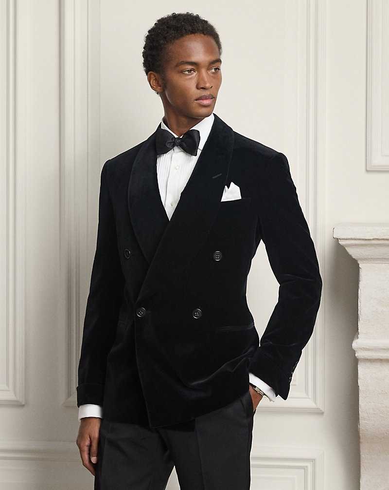 Blazers Ralph Lauren Kent Hand-Tailored Velvet Hombre Negros | NECOITF-97 - vista 1