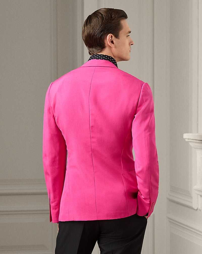 Blazers Ralph Lauren Kent Handmade Silk Shantung Hombre Rosas | KNXJPIM-73 - vista 4