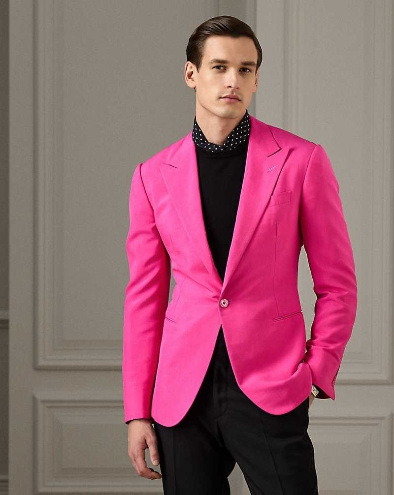 Blazers Ralph Lauren Kent Handmade Silk Shantung Hombre Rosas | KNXJPIM-73 - vista 1