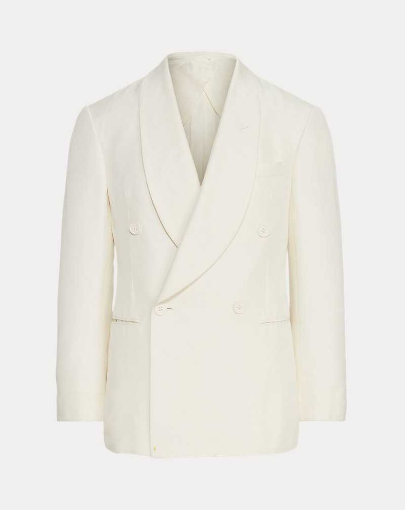 Blazers Ralph Lauren Kent Handmade Silk Dinner Hombre Ivory | WFNJLKR-72 - vista 2