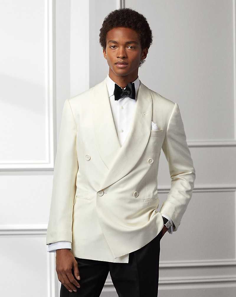 Blazers Ralph Lauren Kent Handmade Silk Dinner Hombre Ivory | WFNJLKR-72 - vista 1