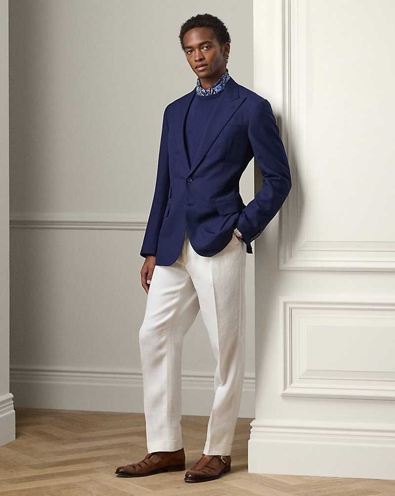 Blazers Ralph Lauren Kent Handmade Wool-Cashmere Hombre Azul Marino | TOEQKGM-91 - vista 3