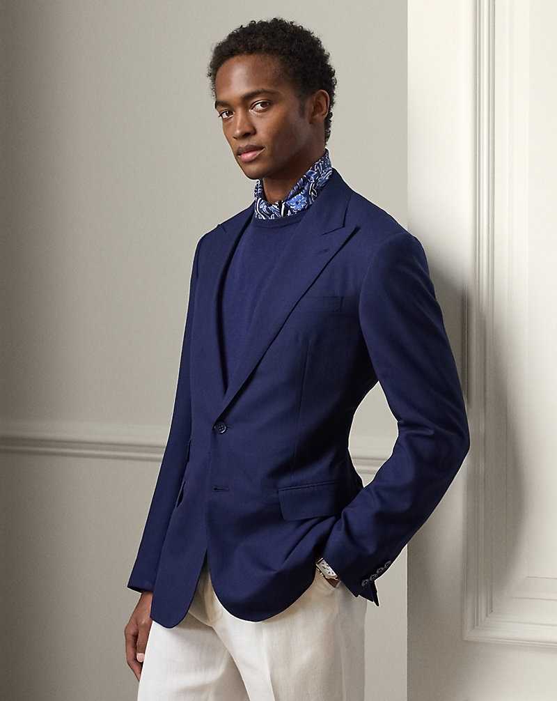 Blazers Ralph Lauren Kent Handmade Wool-Cashmere Hombre Azul Marino | TOEQKGM-91 - vista 1