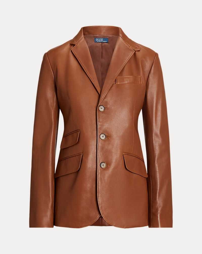 Blazers Ralph Lauren Lambskin Hacking Mujer Saddle | HMLWPEK-60 - vista 2