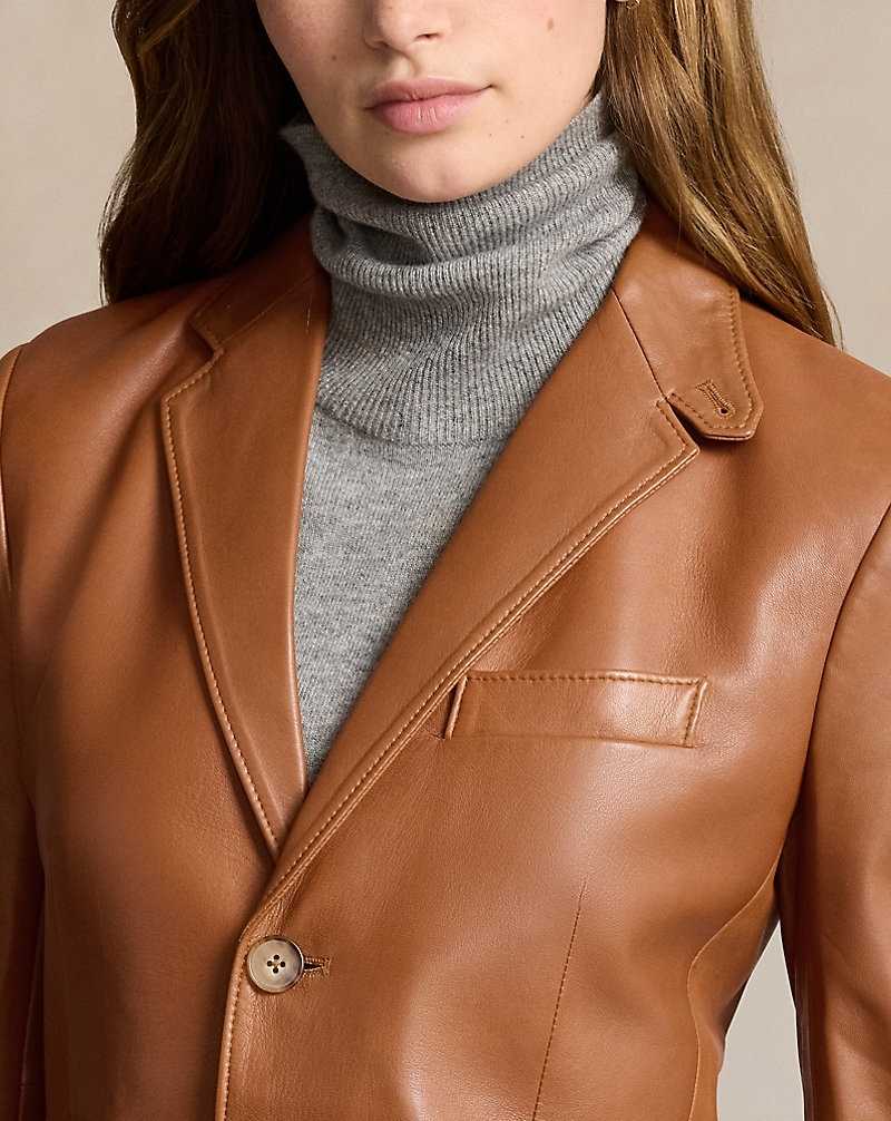 Blazers Ralph Lauren Lambskin Hacking Mujer Saddle | HMLWPEK-60 - vista 5