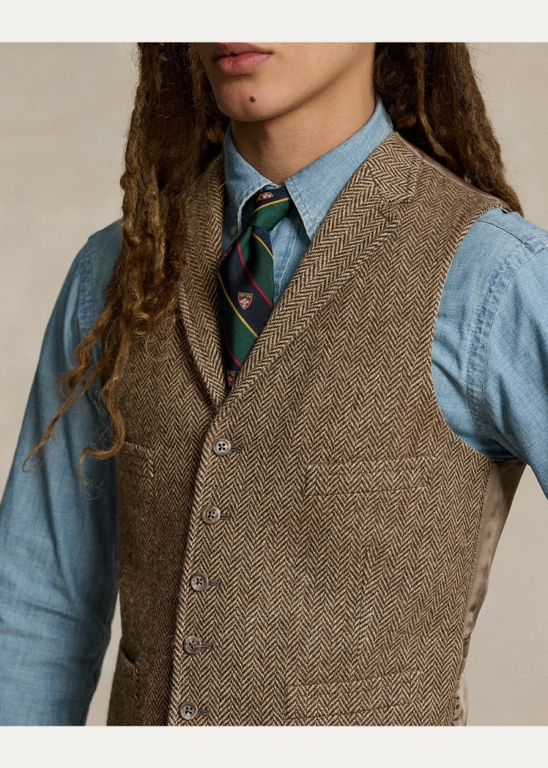 Blazers Lana Herringbone Vest Hombre Marrom | SBZG24356 - vista 2