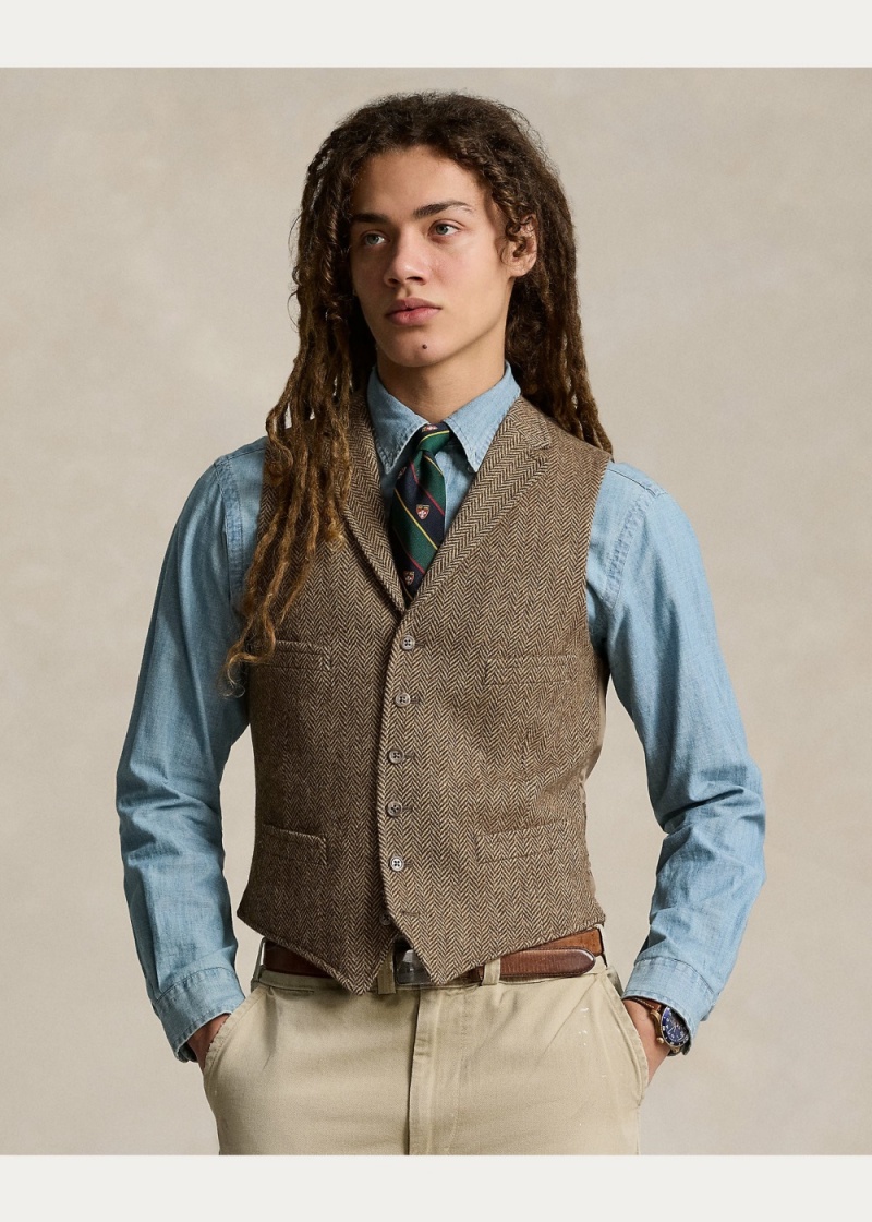 Blazers Lana Herringbone Vest Hombre Marrom | SBZG24356 - vista 3