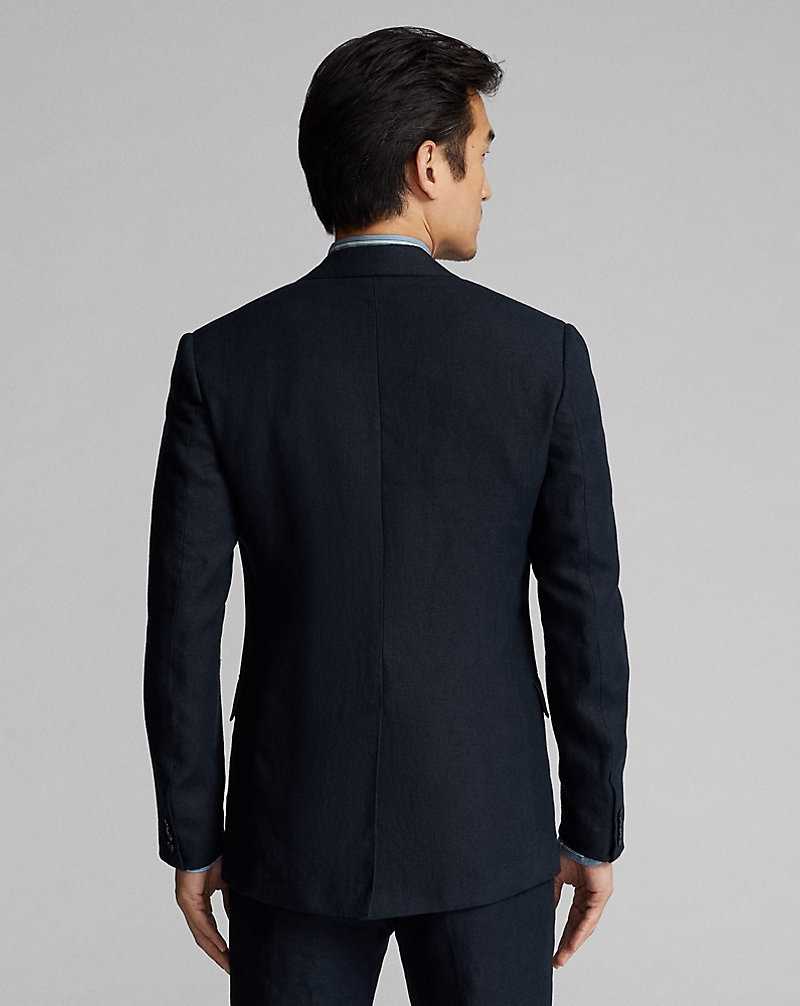 Blazers Ralph Lauren Linen Hombre Azul Marino | CMJDAZK-36 - vista 4