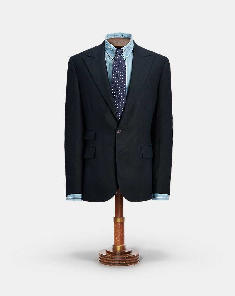 Blazers Ralph Lauren Linen Hombre Azul Marino | CMJDAZK-36 - vista 1