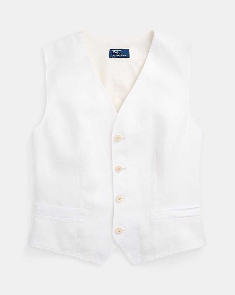 Blazers Ralph Lauren Linen-Cotton Waistcoat Mujer Nevis | GJZWRDB-06 - vista 2