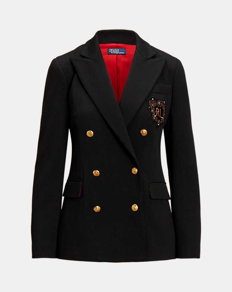 Blazers Ralph Lauren Lunar New Year Double-Knit Mujer Negros | XGYVSRI-58 - vista 2