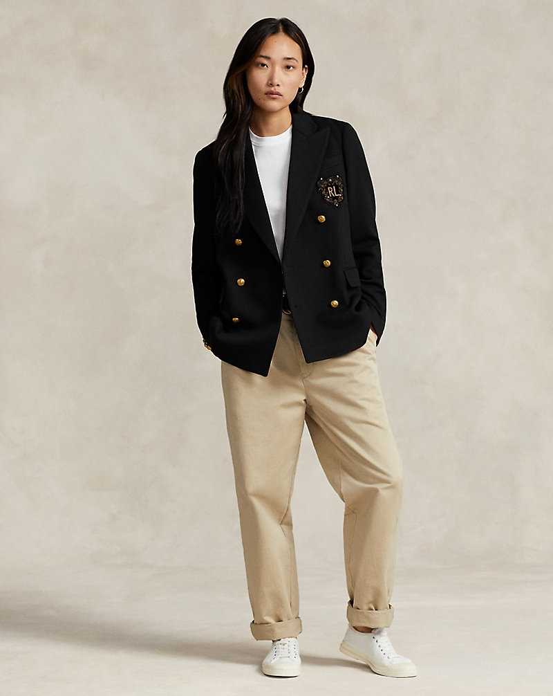 Blazers Ralph Lauren Lunar New Year Double-Knit Mujer Negros | XGYVSRI-58 - vista 1