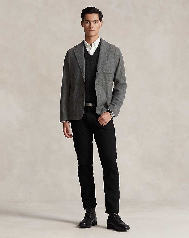 Blazers Ralph Lauren Modern Herringbone Sport Hombre Black/Cream | SBYOUVL-03 - vista 3