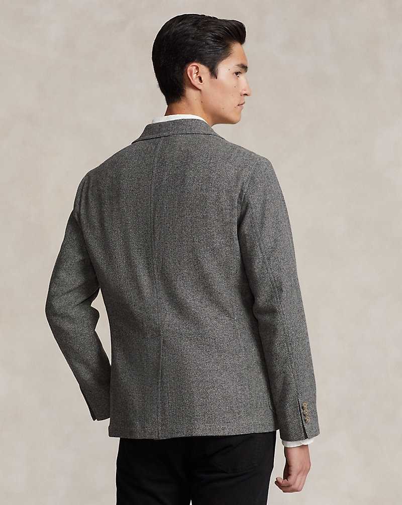 Blazers Ralph Lauren Modern Herringbone Sport Hombre Black/Cream | SBYOUVL-03 - vista 4